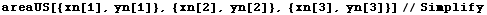 areaUS[{xn[1], yn[1]}, {xn[2], yn[2]}, {xn[3], yn[3]}] // Simplify